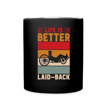 Tricycle couché Liegetrike Liegedreirad - Mug uni - noir - Devant