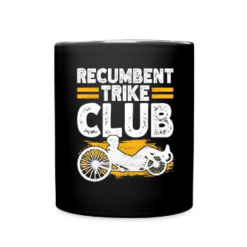 Tricycle couché Liegetrike Liegedreirad - Mug uni - noir - Devant