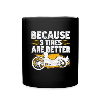 Tricycle couché Liegetrike Liegedreirad - Mug uni - noir - Devant