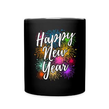 Tenue de fête du Nouvel An Nouvel An Bonne Année - Mug uni - noir - Devant