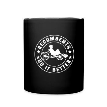 Tricycle couché Liegetrike Liegedreirad - Mug uni - noir - Devant