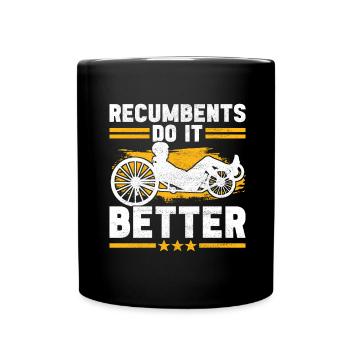 Tricycle couché Liegetrike Liegedreirad - Mug uni - noir - Devant