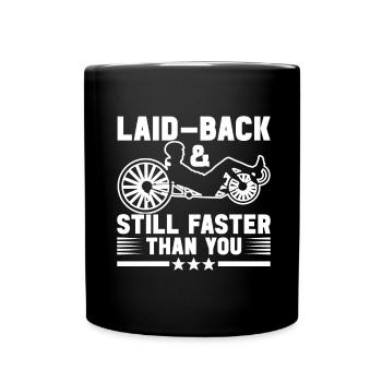 Tricycle couché Liegetrike Liegedreirad - Mug uni - noir - Devant