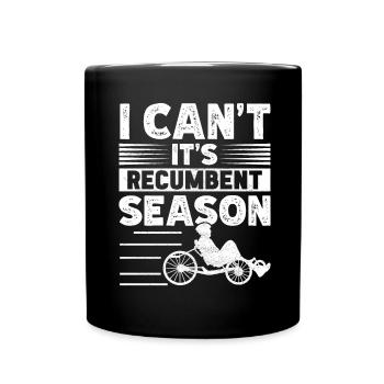 Tricycle couché Liegetrike Liegedreirad - Mug uni - noir - Devant