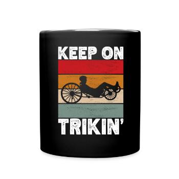 Tricycle couché Liegetrike Liegedreirad - Mug uni - noir - Devant