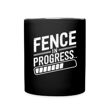 Zauninstallateur Zaunbauer Fence Installer - Tasse einfarbig - Schwarz - Vorne
