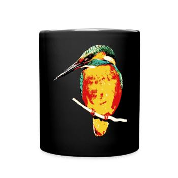 Living bird art on textiles - Full Colour Mug - black - Front