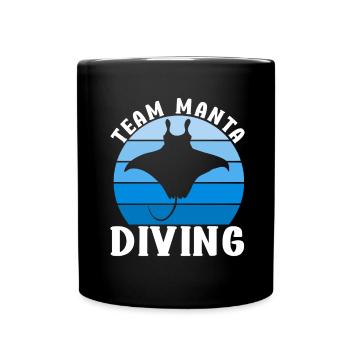 Manta Rays Great Manta Sea Creatures - Full Colour Mug - black - Front