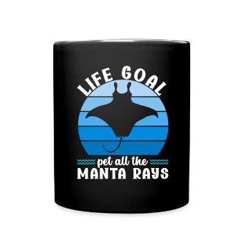 Manta Rays Great Manta Sea Creatures - Full Colour Mug - black - Front