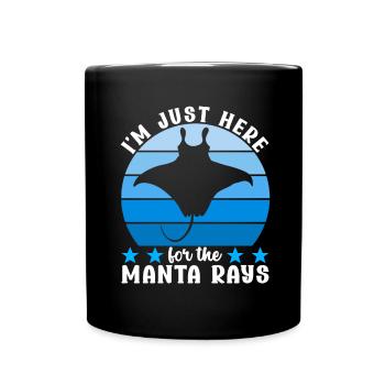 Manta Rays Great Manta Sea Creatures - Full Colour Mug - black - Front
