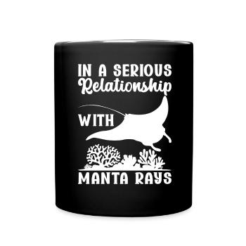 Manta Rays Great Manta Sea Creatures - Full Colour Mug - black - Front