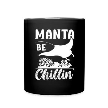 Raies Manta Grandes créatures marines Manta - Mug uni - noir - Devant