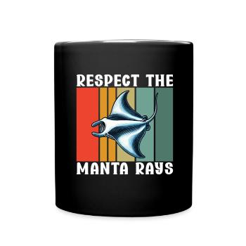 Manta Rays Great Manta Sea Creatures - Full Colour Mug - black - Front
