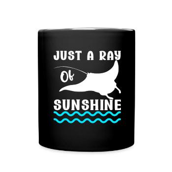 Manta Rays Great Manta Sea Creatures - Full Colour Mug - black - Front