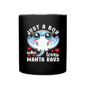 Manta Rays Great Manta Sea Creatures - Full Colour Mug - black - Front