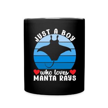 Manta Rays Great Manta Sea Creatures - Full Colour Mug - black - Front