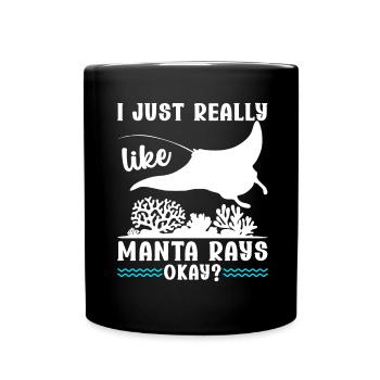 Raies Manta Grandes créatures marines Manta - Mug uni - noir - Devant