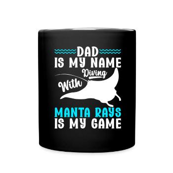 Manta Rays Great Manta Sea Creatures - Full Colour Mug - black - Front