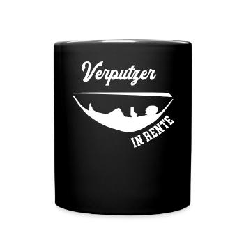 Verputzer Rente Rentner Verputzerei Ruhestand - Tasse einfarbig - Schwarz - Vorne