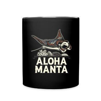 Raies Manta Grandes créatures marines Manta - Mug uni - noir - Devant