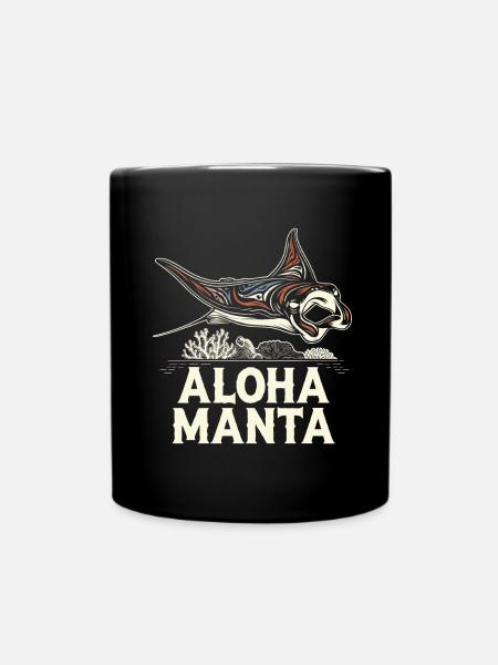 Raies Manta Grandes créatures marines Manta - Mug uni - noir