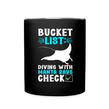 Manta Rays Great Manta Sea Creatures - Full Colour Mug - black - Front