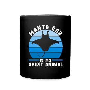 Manta Rays Great Manta Sea Creatures - Full Colour Mug - black - Front