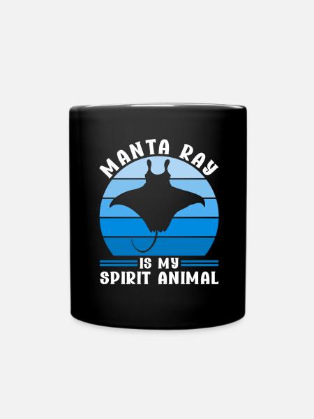 Mantarochen Großer Manta Meeresbewohner - Tasse einfarbig - Schwarz