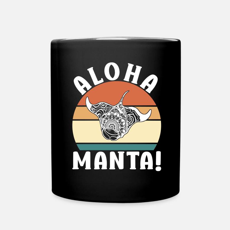 Raies Manta Grandes créatures marines Manta - Mug uni - noir