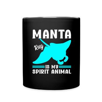 Manta Rays Great Manta Sea Creatures - Full Colour Mug - black - Front