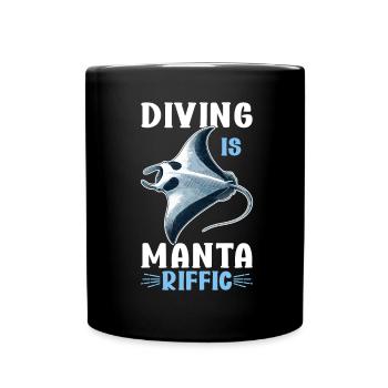 Manta Rays Great Manta Sea Creatures - Full Colour Mug - black - Front