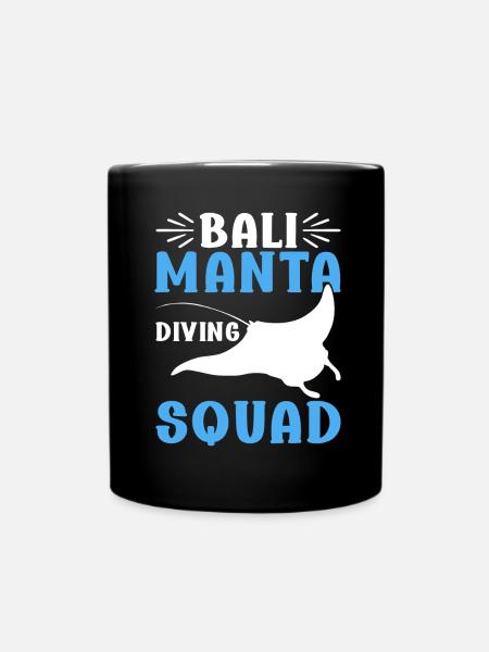 Mantarochen Großer Manta Meeresbewohner - Tasse einfarbig - Schwarz