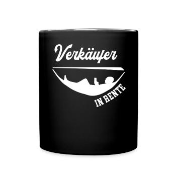 Verkäufer Rente Rentner Einzelhandel Ruhestand - Tasse einfarbig - Schwarz - Vorne