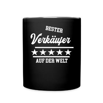 Bester Verkäufer Händler Einzelhändler Verkauf - Tasse einfarbig - Schwarz - Vorne