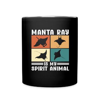 Manta Rays Great Manta Sea Creatures - Full Colour Mug - black - Front