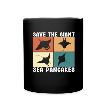 Manta Rays Great Manta Sea Creatures - Full Colour Mug - black - Front
