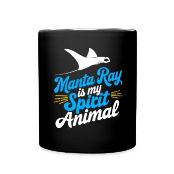 Manta Rays Great Manta Sea Creatures - Full Colour Mug - black - Front