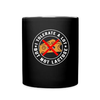 Lactose intolerance Lactose intolerant - Full Colour Mug - black - Front