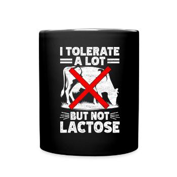 Lactose intolerance Lactose intolerant - Full Colour Mug - black - Front