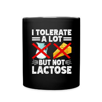 Lactose intolerance Lactose intolerant - Full Colour Mug - black - Front