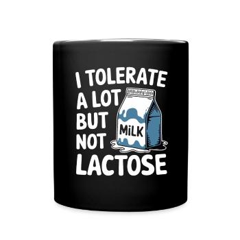 Lactose intolerance Lactose intolerant - Full Colour Mug - black - Front