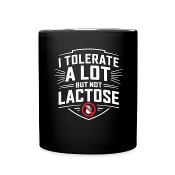 Lactose intolerance Lactose intolerant - Full Colour Mug - black - Front