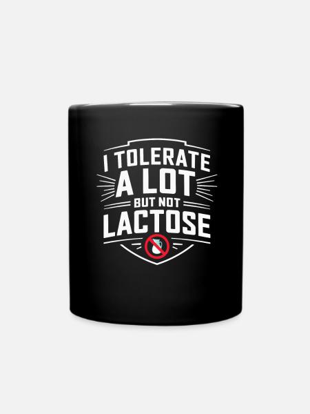 Lactose intolerance Lactose intolerant - Full Colour Mug - black
