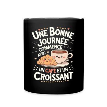 Café Humour Cadeau Pour les Amateurs de Café - Mug uni - noir - Devant