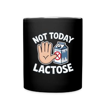 Lactose intolerance Lactose intolerant - Full Colour Mug - black - Front
