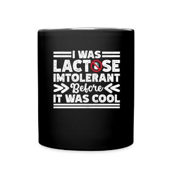 Lactose intolerance Lactose intolerant - Full Colour Mug - black - Front