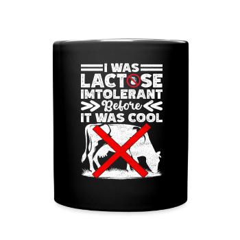 Lactose intolerance Lactose intolerant - Full Colour Mug - black - Front