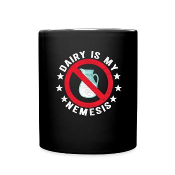 Lactose intolerance Lactose intolerant - Full Colour Mug - black - Front