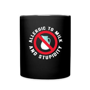 Lactose intolerance Lactose intolerant - Full Colour Mug - black - Front