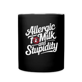 Lactose intolerance Lactose intolerant - Full Colour Mug - black - Front